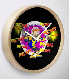 PewPew Pew Spaceman design by Jim Barker Cartoon Artwork. Available on Redbubble